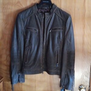 Wilsons Leather Dark Brown Bomber Jacket